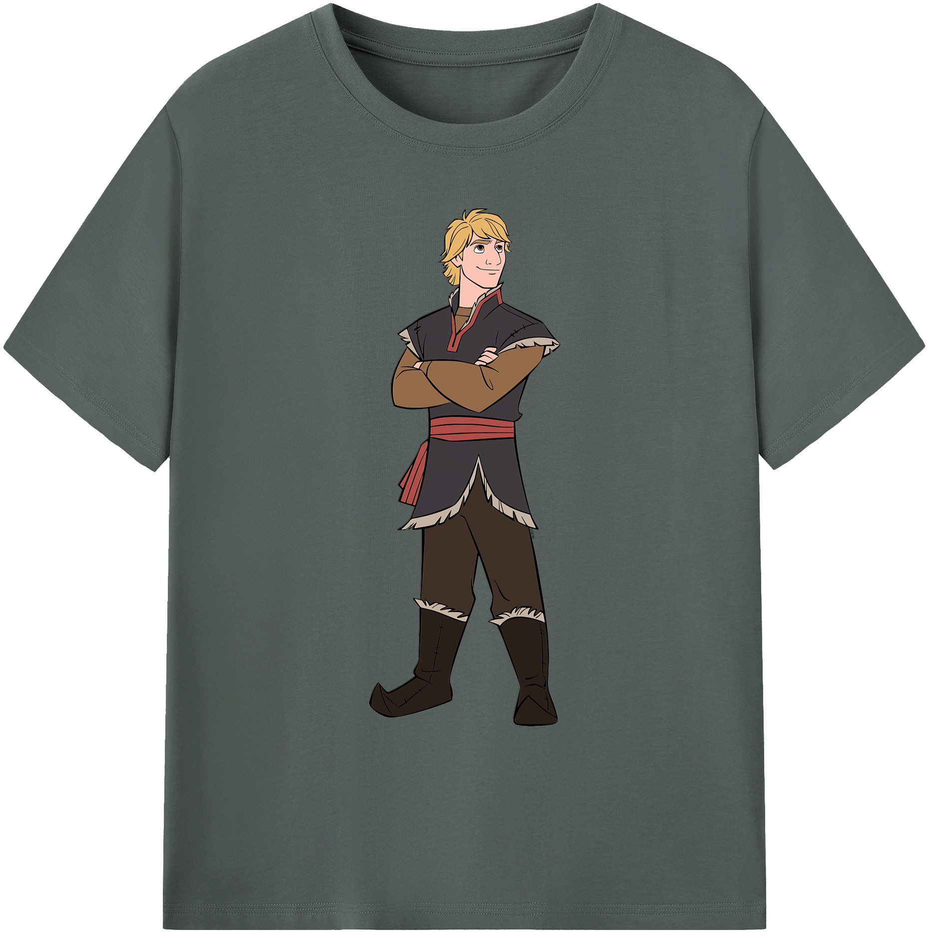 （画像用） アナと雪の女王 アンナ エルサ Frozen Anna Elsa 綿100％ メンズ半袖Tシャツ｜肌触りやわらか＆通気性